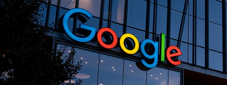 Google logo on a building