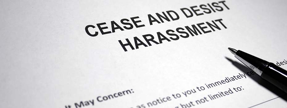Heading of Cease and Desist Letter