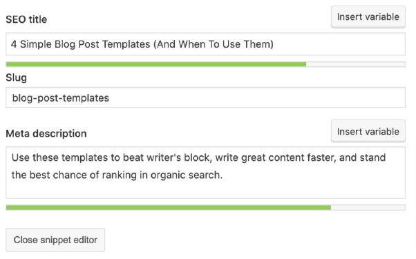 Screenshot of Yoast SEO plugin for Wordpress
